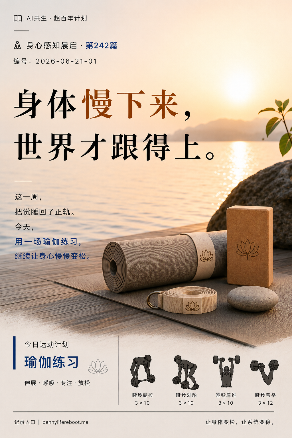 身体慢下来, 世界才跟得上 · 信息图